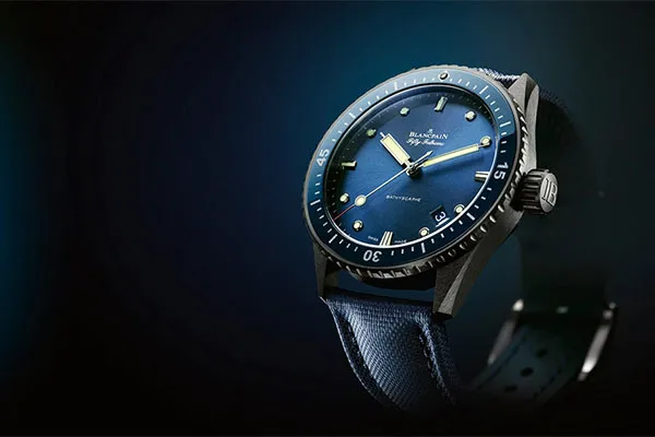 Dal sito degli orologi Blancpain: la collezione Fifty Fathoms 