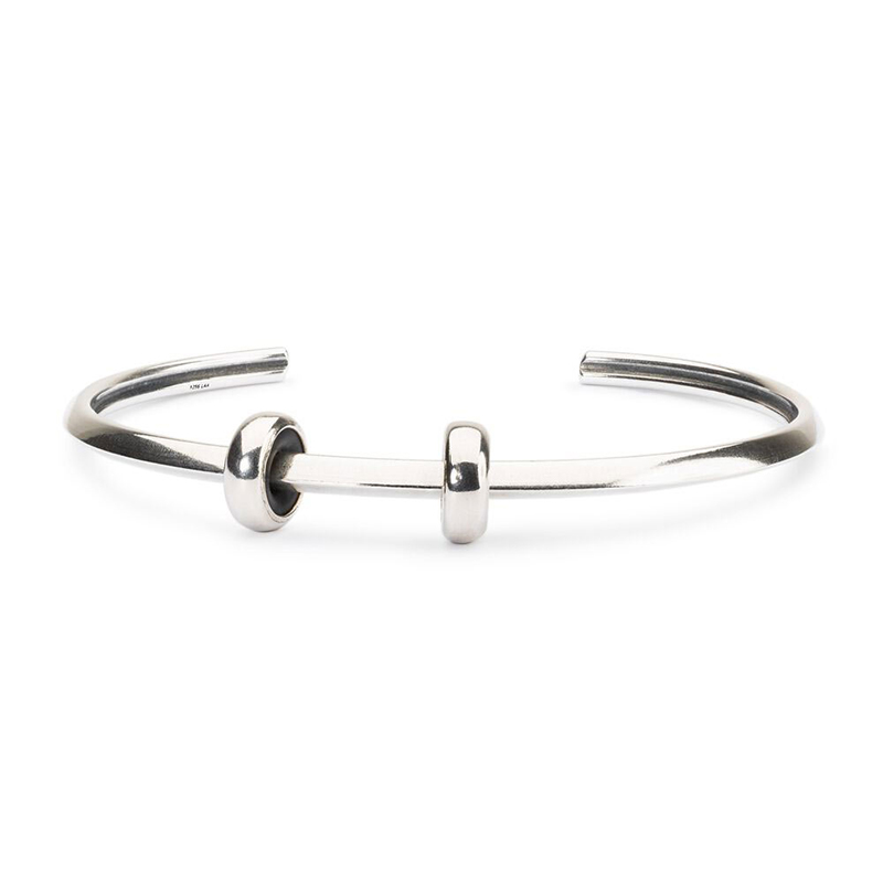 Gioiello trollbeads bangle - BANGLE A CUORE CON 2 STOP IN ARGENTO TROLLBEADS