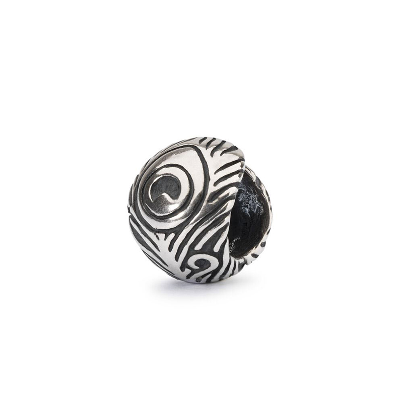 Gioiello trollbeads argenti - PIUMA DI PAVONE TROLLBEADS